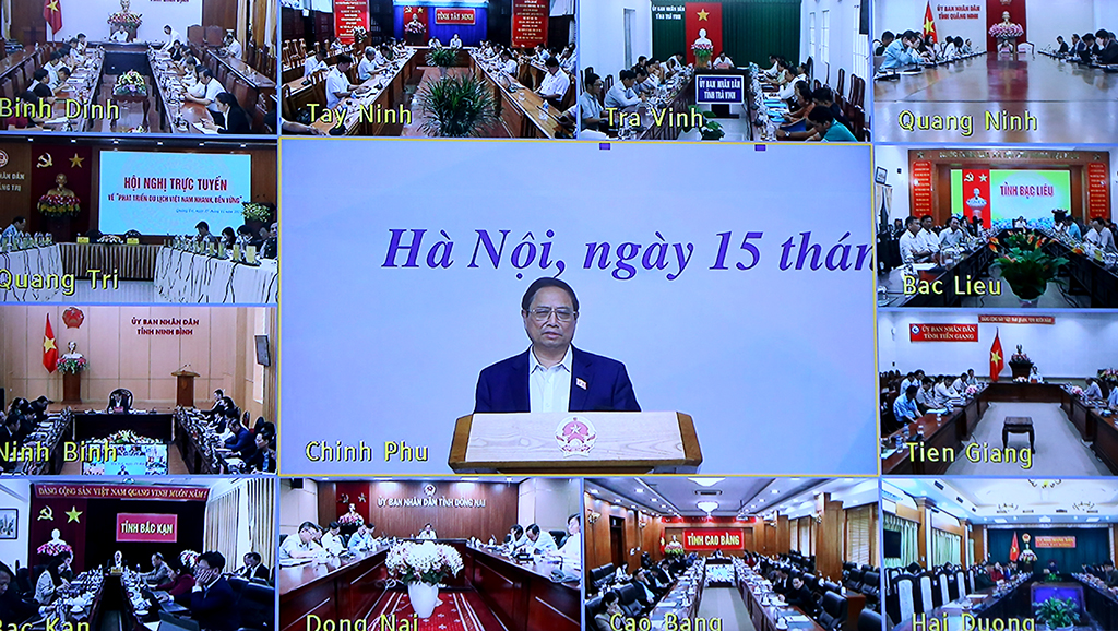Thủ tướng Chính phủ Phạm Minh Chính phát biểu kết luận Hội nghị (ảnh chụp màn hình)